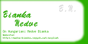 bianka medve business card